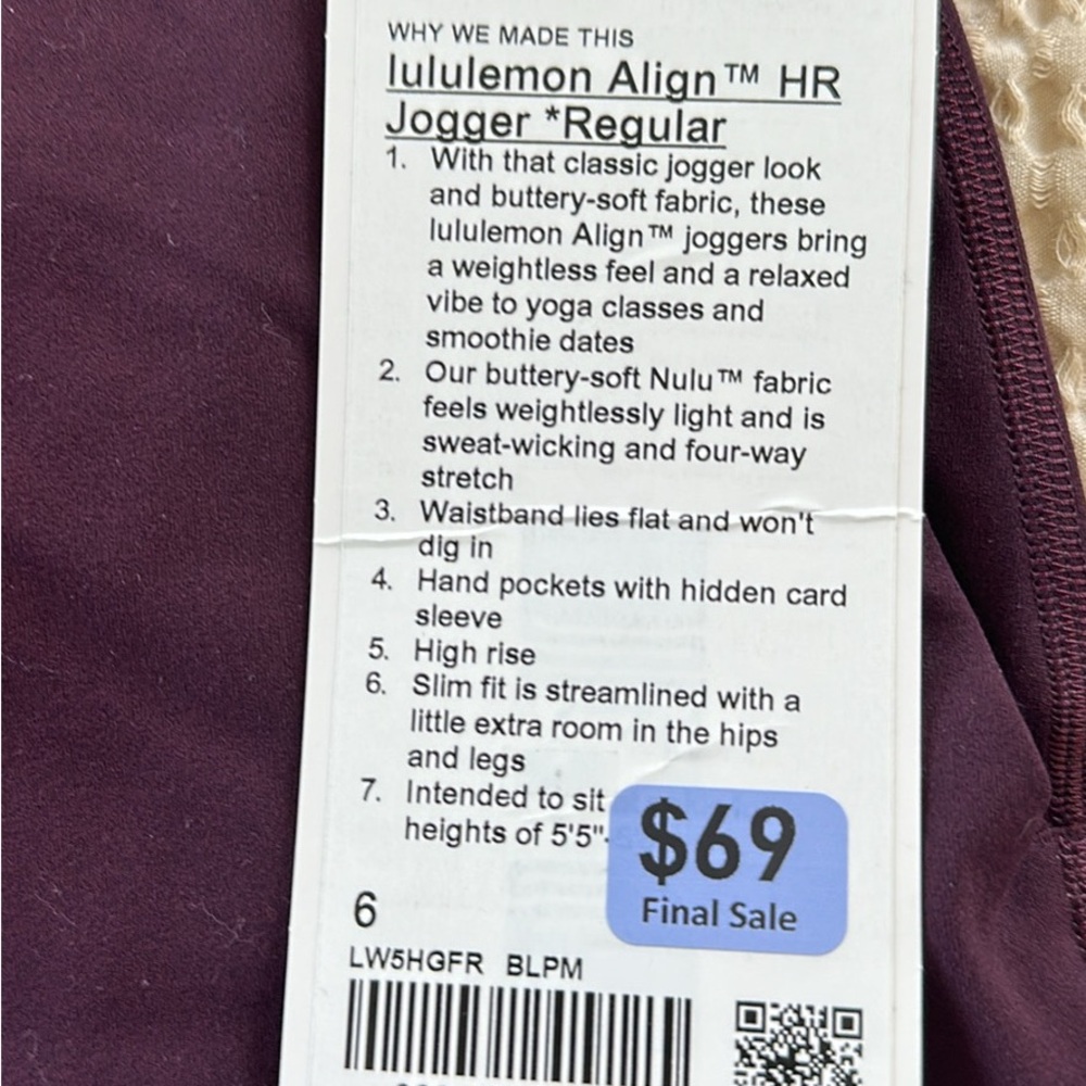 lululemon athletica Align HR Jogger - black plum